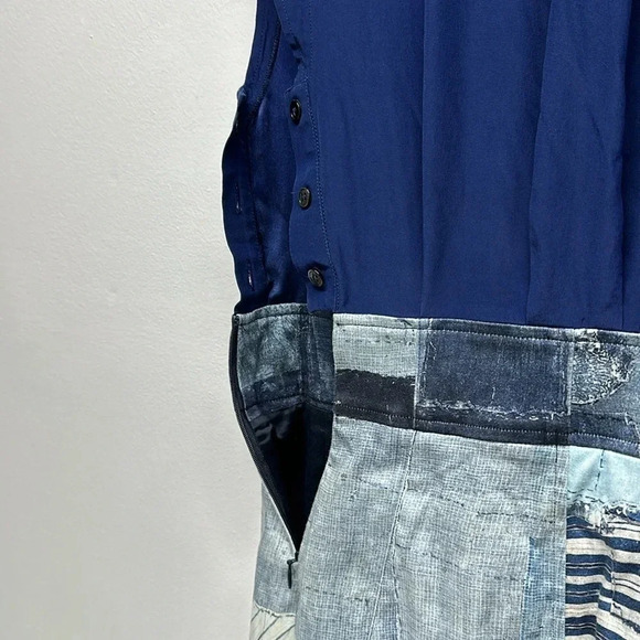 Altuzarra Dress Sleeveless Midi Patchwork Denim Print Blue IT Size 38 US XS 2 - Picture 11 of 15